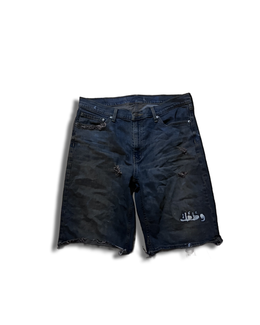 cry in war jorts denim